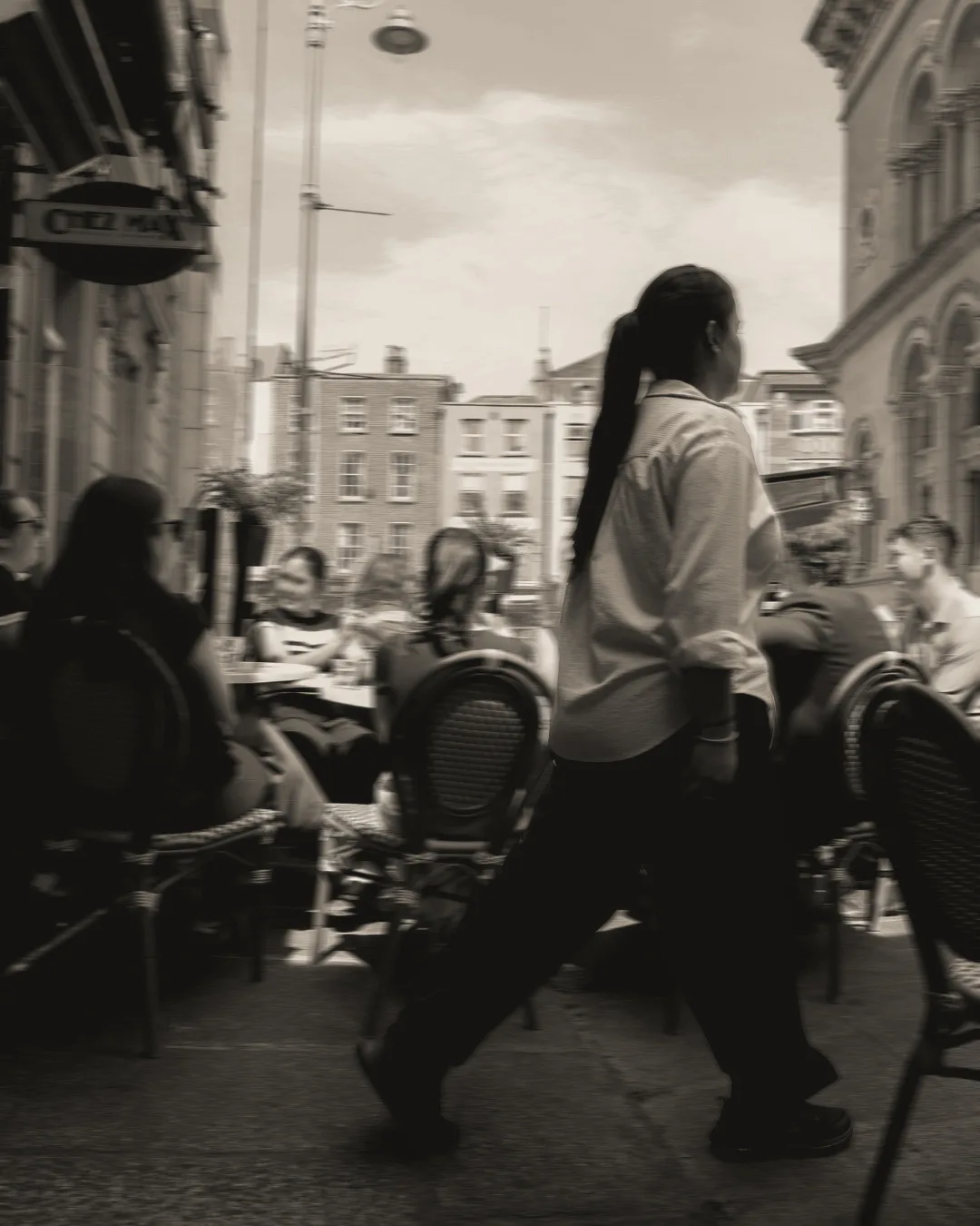 Guests on the Chez Max terrace on Palace Street